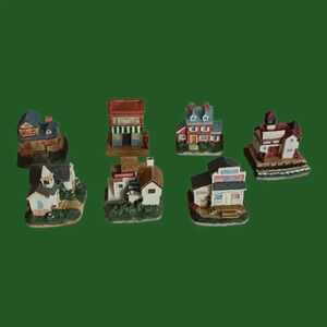 Vtg American collection lot of 7 miniature house